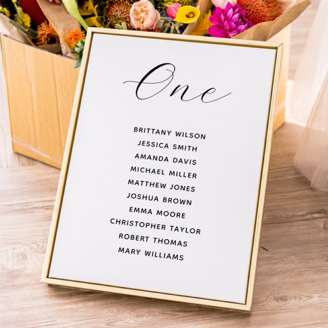 Minimalist Wedding Seating Chart | Elegant Modern  Invitation (Creator Uploaded)
