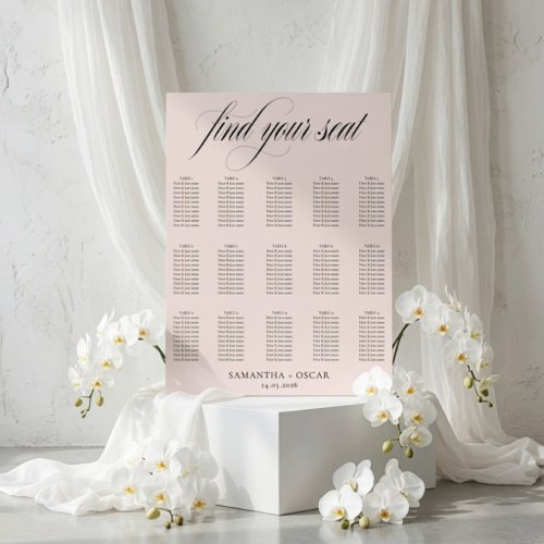 Minimalist Wedding Seating Chart | Elegant Script