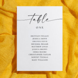 Minimalist Wedding Seating Chart Modern Script Invitation