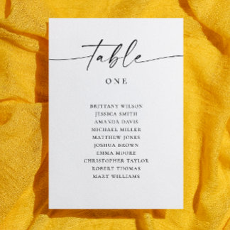 Minimalist Wedding Seating Chart | Modern Script Invitation