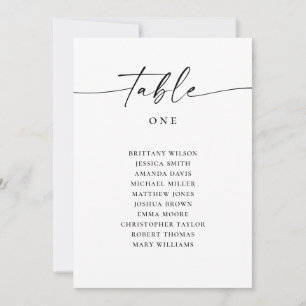 Minimalist Wedding Seating Chart   Modern Script Invitation