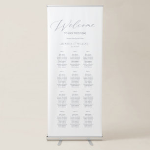Minimalist Wedding Seating Chart Retractable Banner