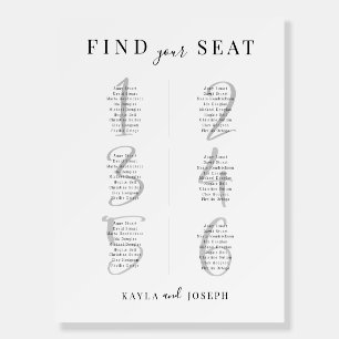 Minimalist Wedding Seating Chart Sign Board