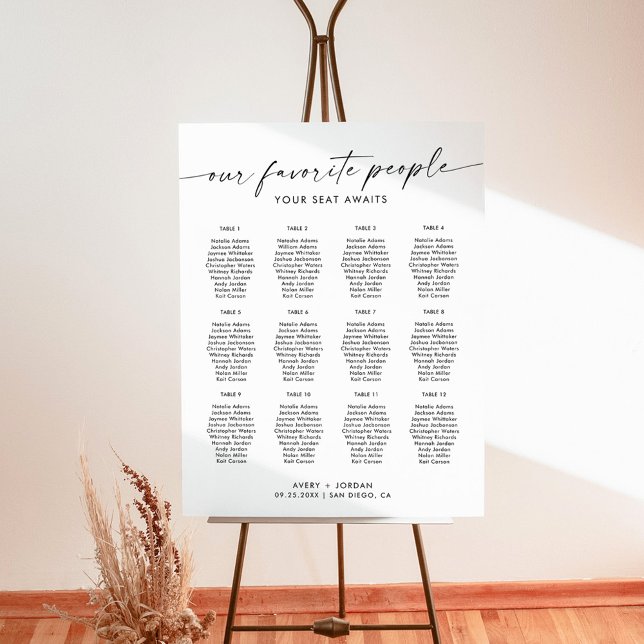 Minimalist Wedding Seating Chart Sign, Modern Sign (Creator Uploaded)