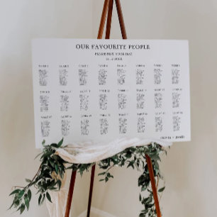 Minimalist Wedding Seating Chart Template