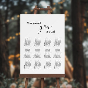 Minimalist Wedding Seating Chart Template Foam Board