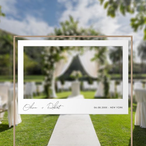Minimalist Wedding Selfie Frame Foam Board