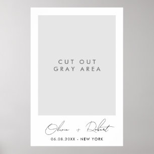 Minimalist Wedding Selfie Frame Poster