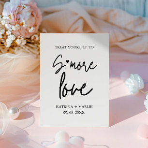 Minimalist wedding s'more love station sign