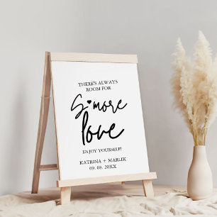 Minimalist wedding s'more love station sign