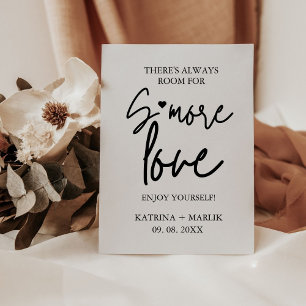 Minimalist wedding s'more love station sign
