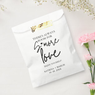 Minimalist wedding s'more love station sign Favor Bag