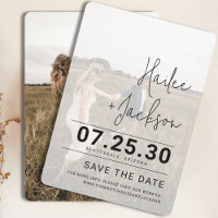 Minimalist Wedding Stationary With Photo Overlay