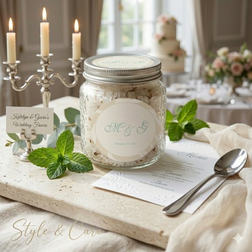 Minimalist Wedding Sticker Graceful Union Design