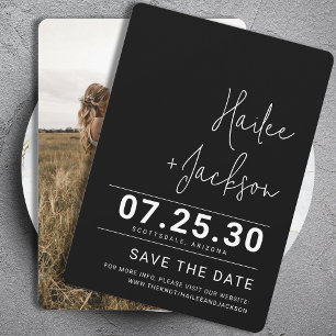 Minimalist Wedding Stylish Clean Simple Bold Save The Date