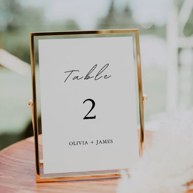 Minimalist Wedding Table Cards Template (Minimalist Wedding Table Cards Template)