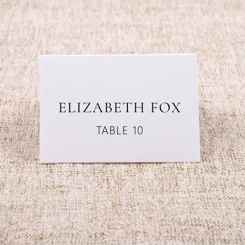 Minimalist Wedding Table Name Black White Wedding Place Card