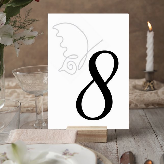 Minimalist Wedding Table Number Card (Creator Uploaded)