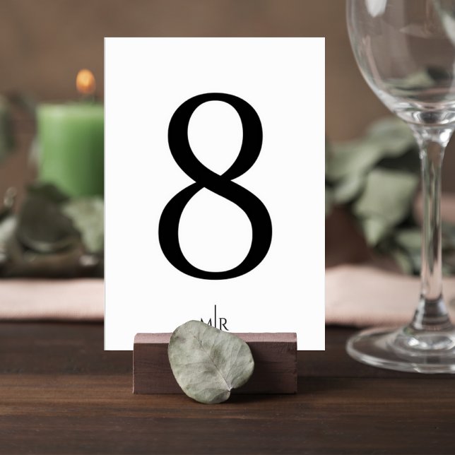 Minimalist Wedding Table Number Card (Creator Uploaded)