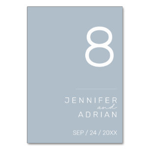 Minimalist Wedding Table Number - Customizable