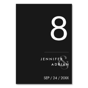 Minimalist Wedding Table Number - Customizable