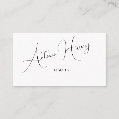 Minimalist Wedding Table Number with elegant font