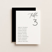 Minimalist Wedding Table Seating Card