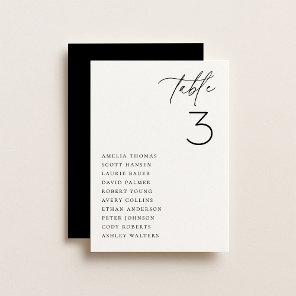 Minimalist Wedding Table Seating Card