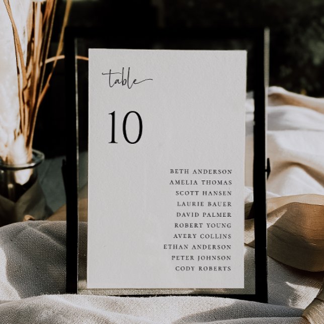 Minimalist Wedding Table Seating Card (Creator Uploaded)