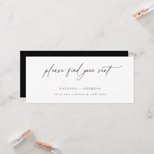 Minimalist Wedding Table Seating Card Header