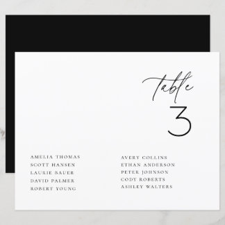 Minimalist Wedding Table Seating Print