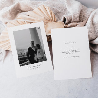 Minimalist Wedding Thank You Card