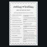 Minimalist wedding traditions bride shower game fl flyer<br><div class="desc">Designed to coordinate with our Scalloped Border Collection, this cute minimalist wedding traditions bridal shower game features a classic design with a unique twist - the scalloped border is one of a kind, and will surely add a slight retro feel to this game. If you want to catch your guest's...</div>