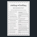 Minimalist wedding traditions bride shower game fl flyer<br><div class="desc">Designed to coordinate with our Scalloped Border Collection, this cute minimalist wedding traditions bridal shower game features a classic design with a unique twist - the scalloped border is one of a kind, and will surely add a slight retro feel to this game. If you want to catch your guest's...</div>