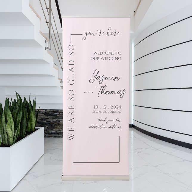 Minimalist Wedding Typography Retractable Banner (Creator Uploaded)