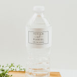 Minimalist Wedding Water Bottle Label<br><div class="desc">These minimalist wedding water bottle labels are perfect for a simple wedding. The modern romantic design features classic black and white typography paired with a rustic yet elegant calligraphy with vintage hand lettered style. Customizable in any color. Keep the design simple and elegant, as is, or personalize it by adding...</div>
