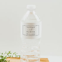 Minimalist Wedding Water Bottle Label