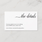 Minimalist Wedding Website Enclosure Card (Front)
