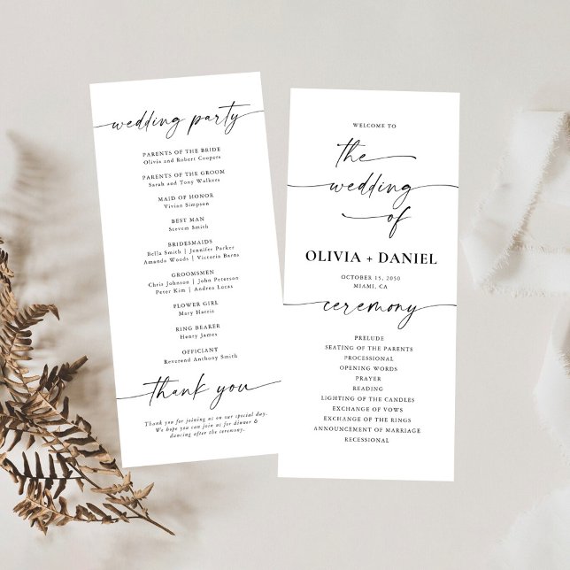 Minimalist Wedding Wedding Program (Creator Uploaded)