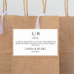 Minimalist Wedding Welcome Bag For Hotel Guests Rectangular Sticker<br><div class="desc">Minimalist Wedding Welcome Bag For Hotel Guests Rectangular Sticker</div>