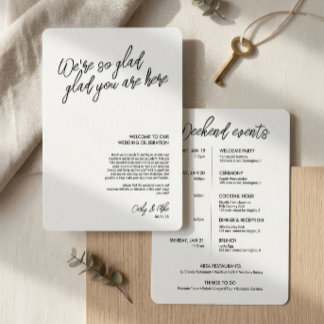 Minimalist Wedding Welcome Bag Insert Program