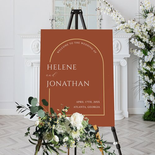 Minimalist Wedding Welcome Elegant Modern Foam Board