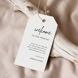 Minimalist Wedding Welcome Favors Gift Tags