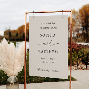 Minimalist Wedding Welcome Foam Board