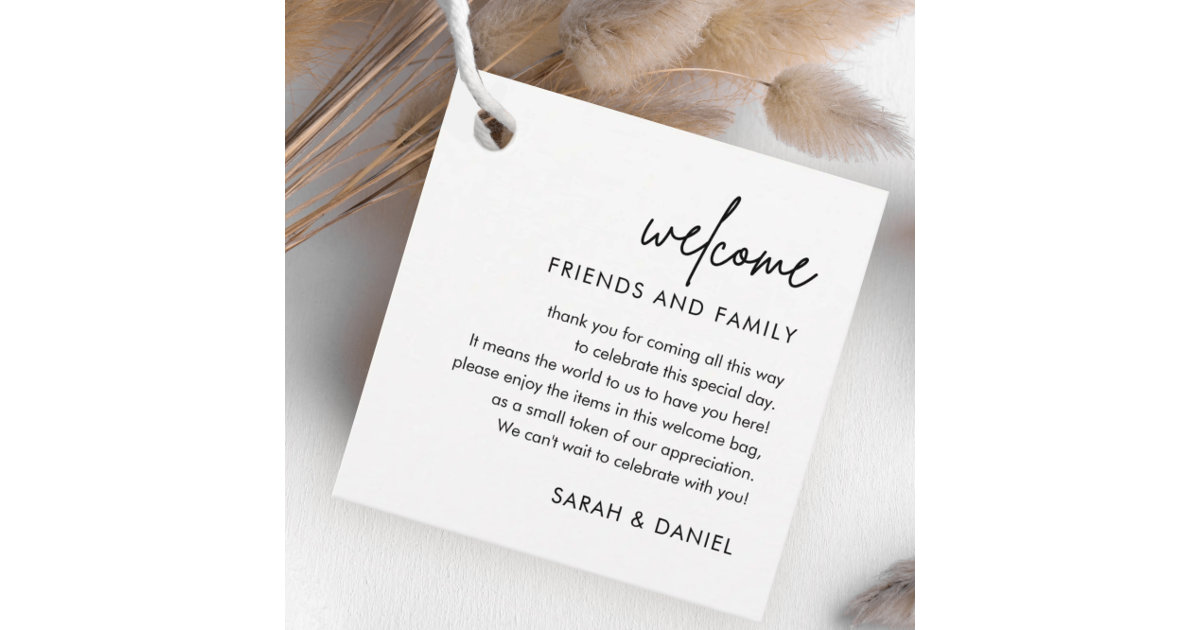 Wedding Welcome Gift Tags for Hotel Welcome Bags