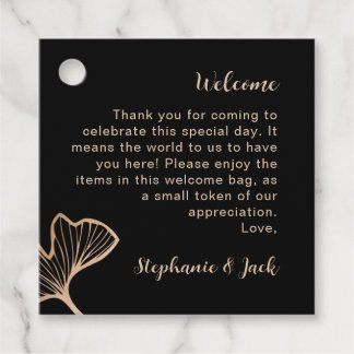 Minimalist Wedding Welcome Gift Bag  Favor Tags