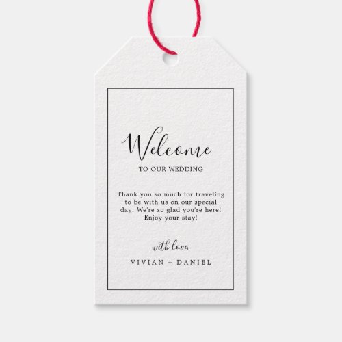 Minimalist Wedding Welcome Gift Tags