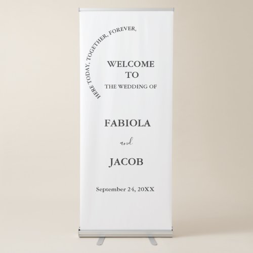 Minimalist Wedding welcome Retractable Banner