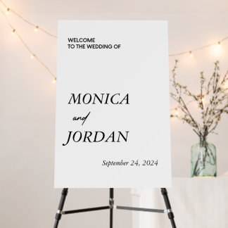 Minimalist Wedding Welcome Sign