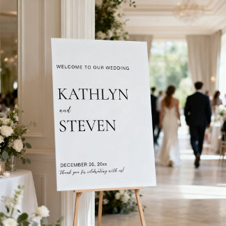Minimalist Wedding Welcome Sign